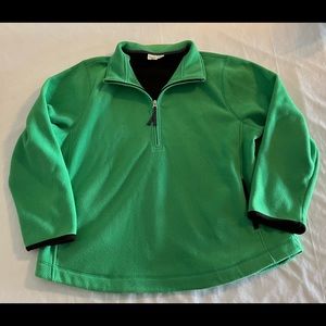 XL COLDWATER CREEK 1/4 Zip Fleece PULLOVER Sweatshirt Green Womens Top Sweater